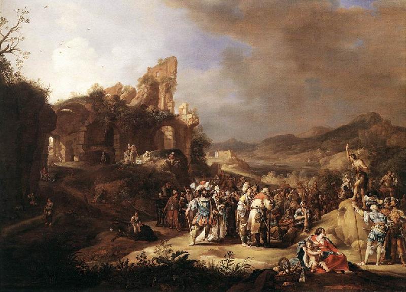 BREENBERGH, Bartholomeus The Preaching of St John the Baptist oil painting picture
